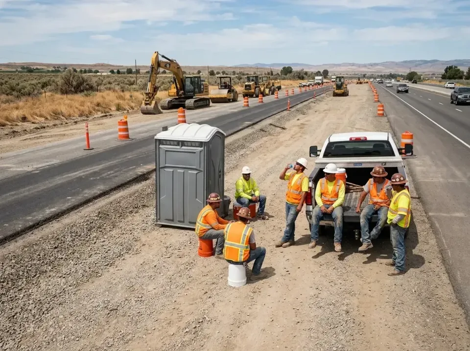 highway-road-construction-crew-007 — frequently asked questions, Porta Potty and Restroom Rentals in Jennings Lodge, OR
